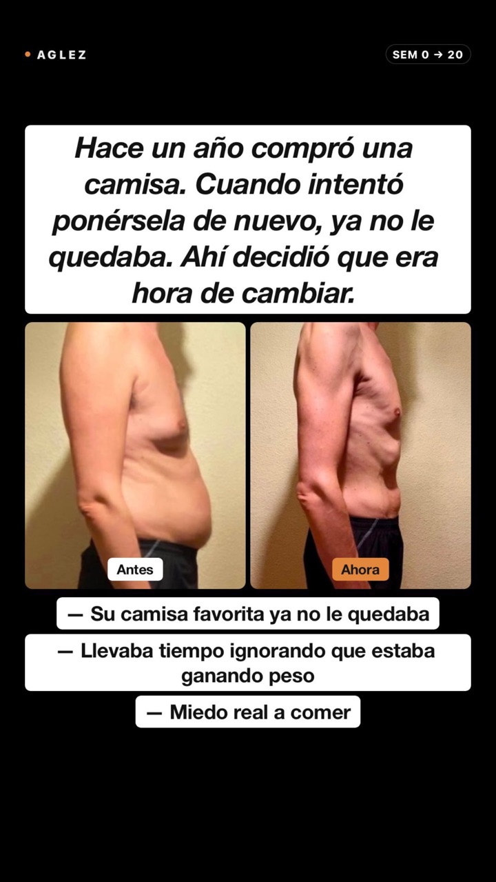 David, diapositiva 1 de 3: antes y después de perfil de David